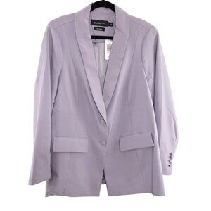 Torrid Studio Lilac Purple Refined Crepe Classic Long Line Blazer Women'…